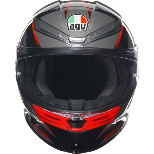 AGV K6-S Slashcut - Black/Grey/Red - Image 2