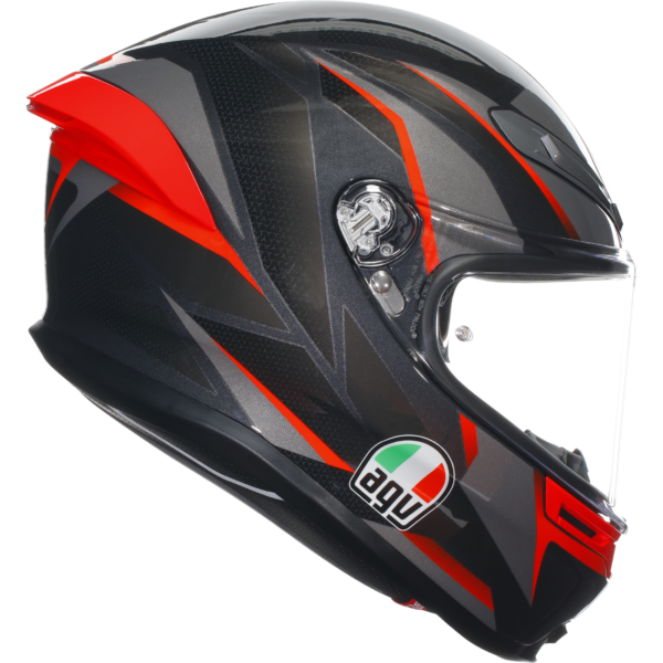 AGV K6-S Slashcut - Black/Grey/Red - Image 3