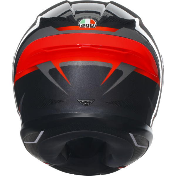 AGV K6-S Slashcut - Black/Grey/Red - Image 5