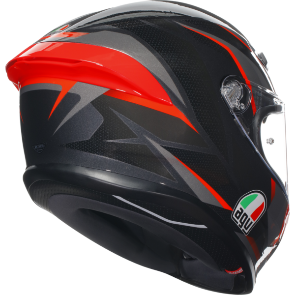 AGV K6-S Slashcut - Black/Grey/Red - Image 6