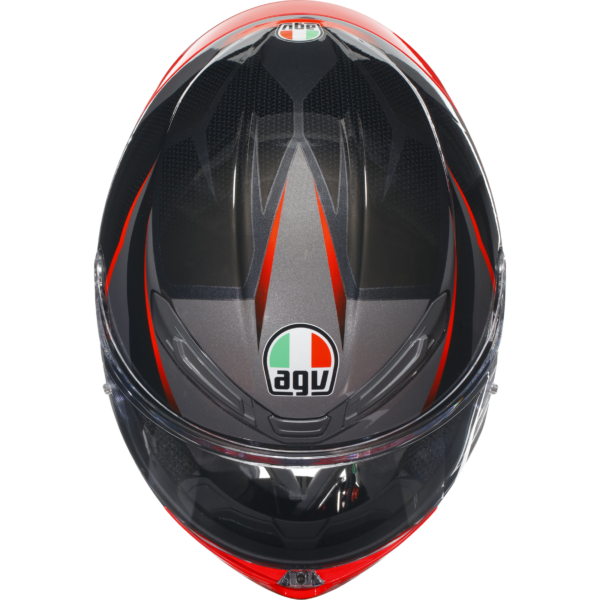 AGV K6-S Slashcut - Black/Grey/Red - Image 7