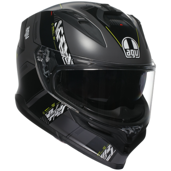 AGV K7 Kyber - Matt Grey/Yellow Fluo