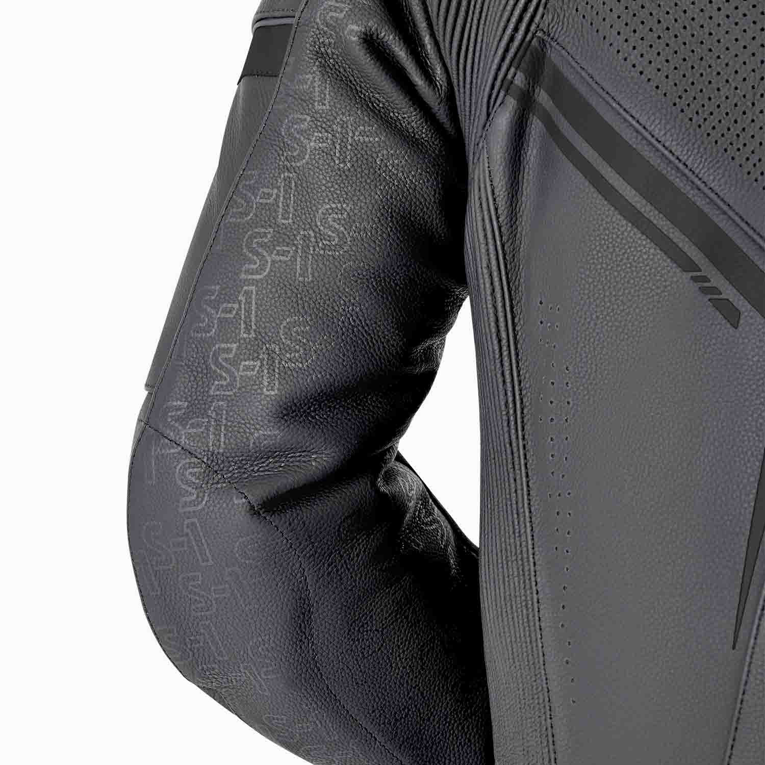 RST S1 D3O Leather Suit Black & Black/White - Image 5