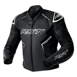 RST S1 D3O Leather Jacket Black & Black/White