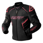 RST S1 D3O Ladies Textile Jacket Black/Black & Black/Flo Pink