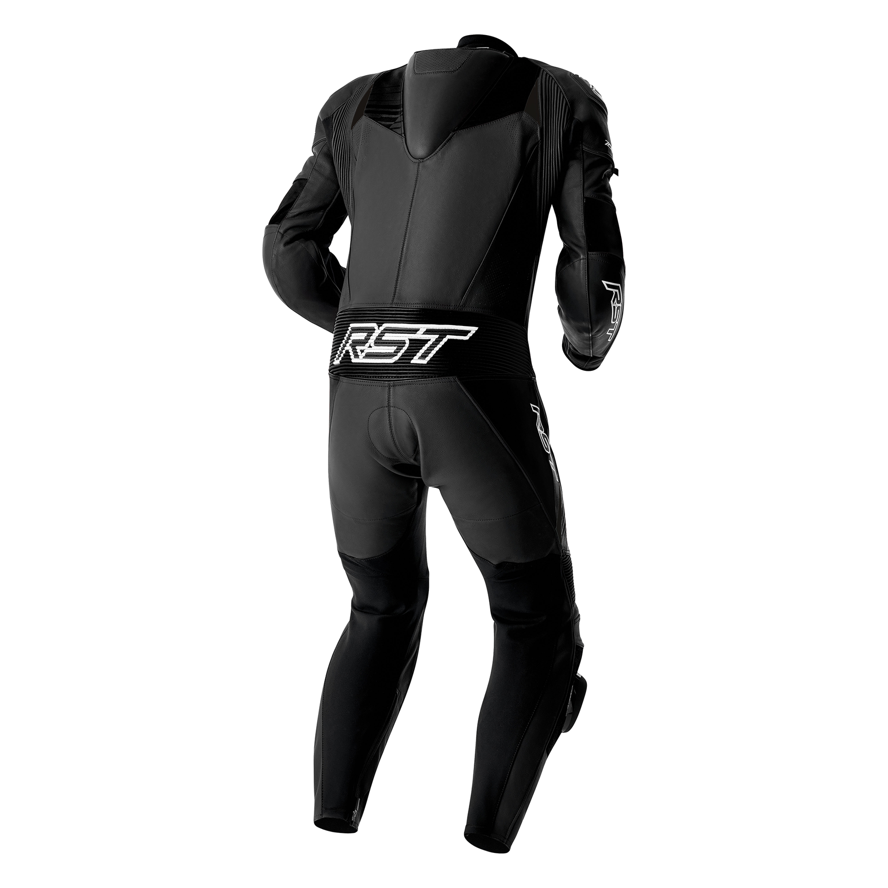 RST Tractech Evo D3O Leather Suit Black/Black & Black/White - Image 2