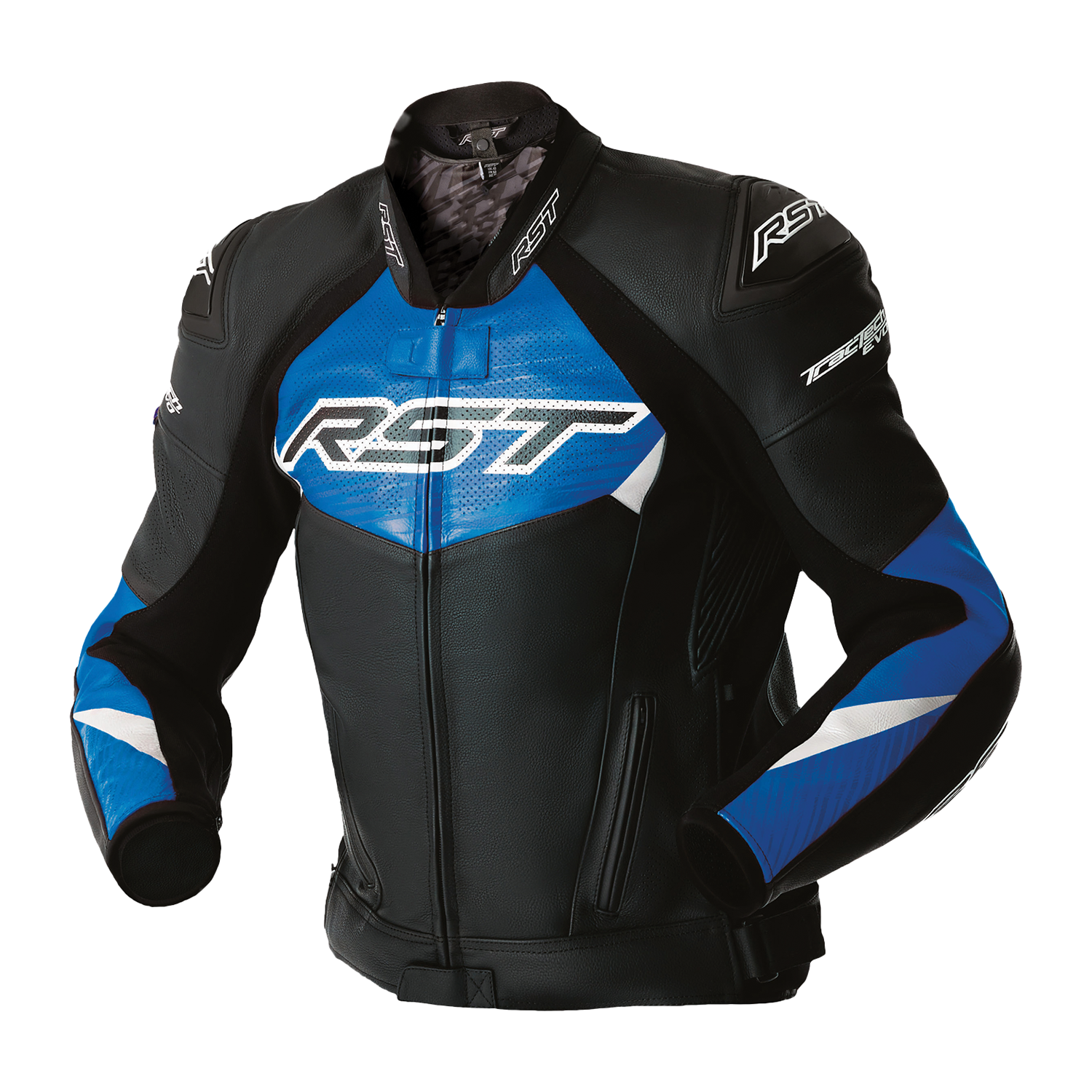 RST Tractech Evo D3O Leather Jacket Flo red/Black & Blue/Black